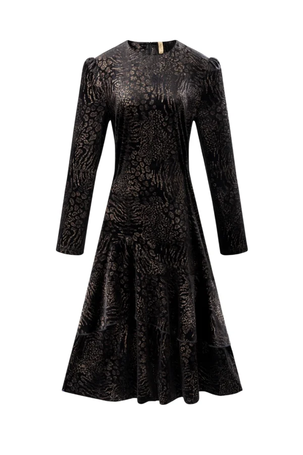 שמלת מילה קטיפה- מנומר